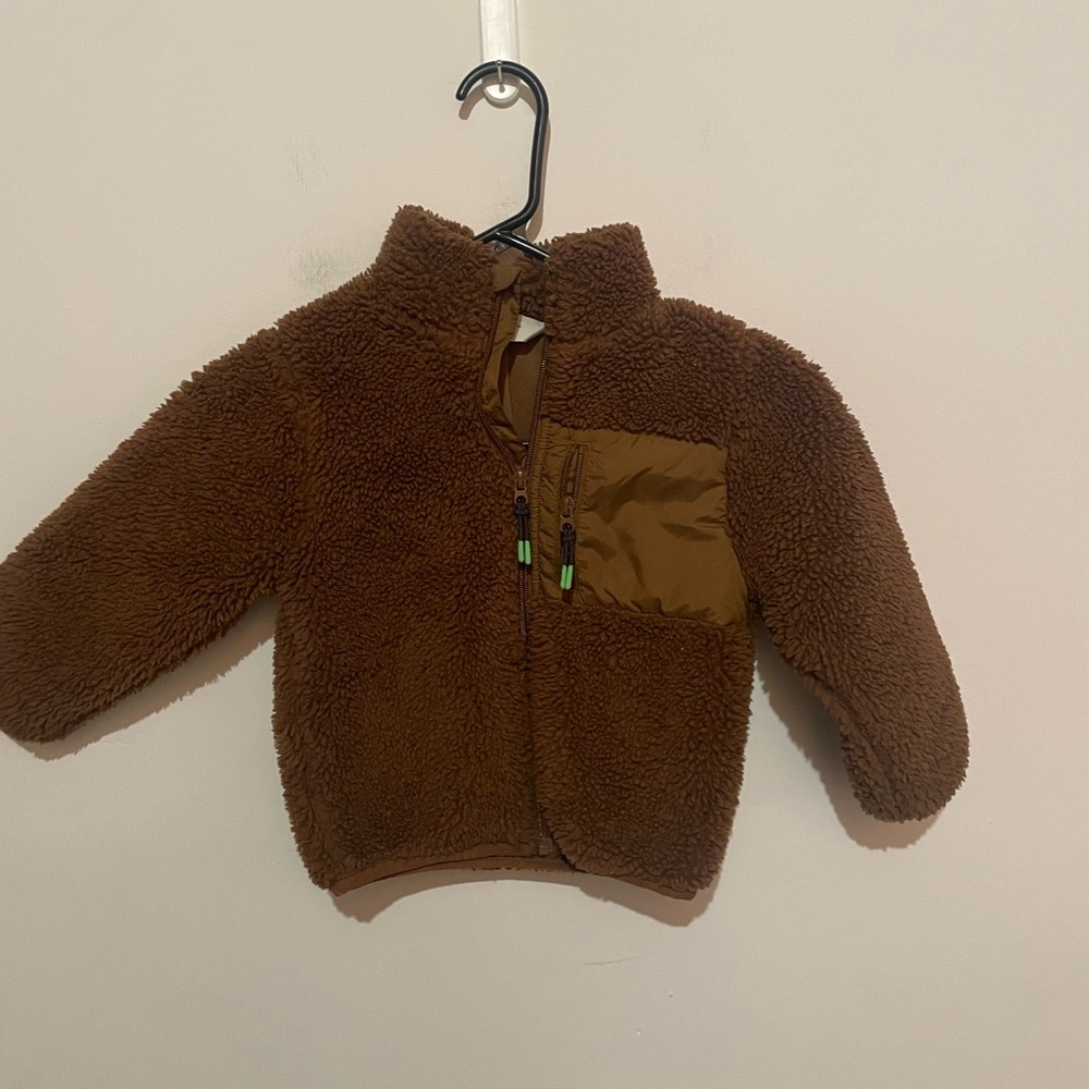 H&M Teddy brown‎ jacket size 3-4t